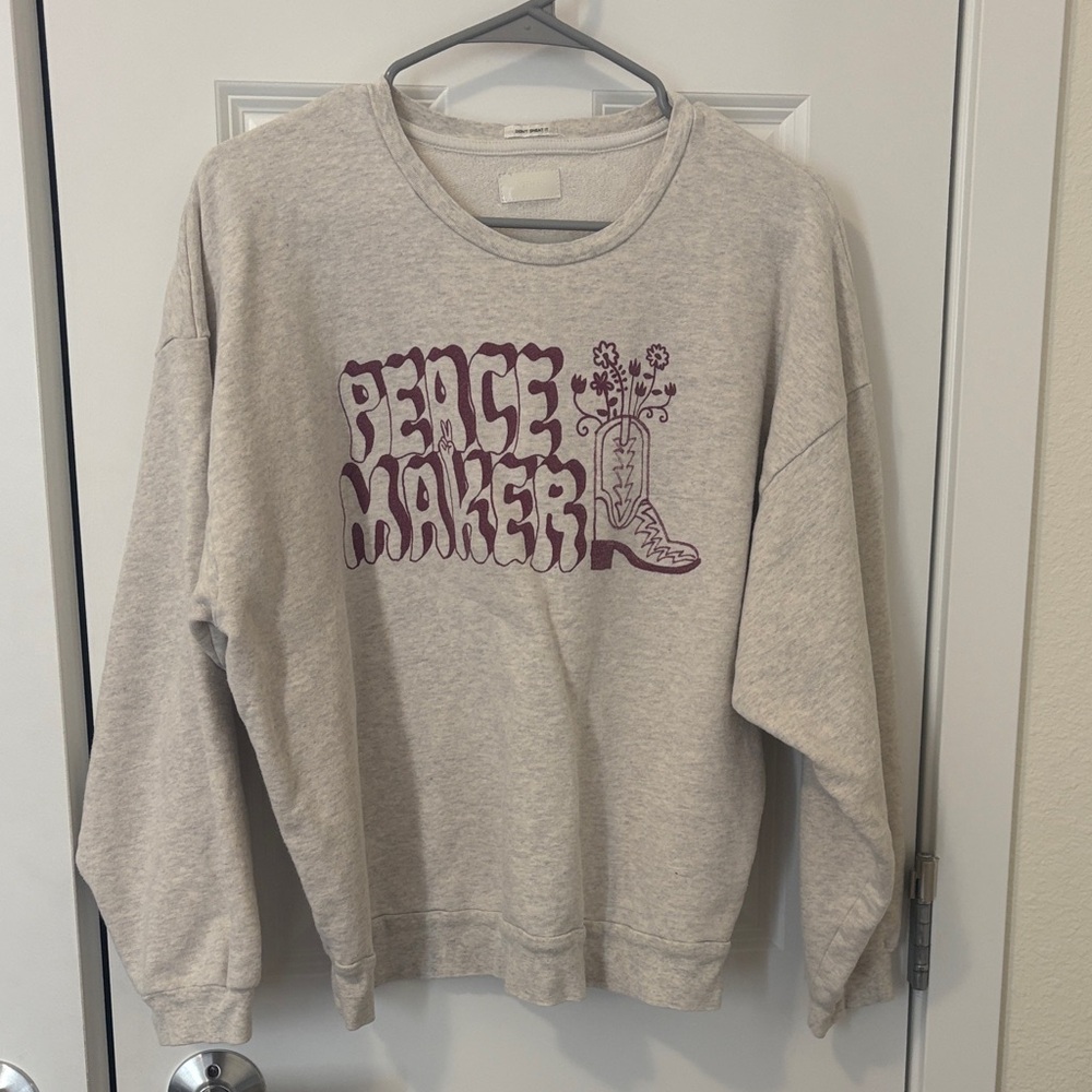 MOTHER Peace Maker Graphic Sweatshirt